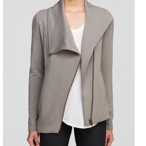 Helmet Lang asymmetrical zip up sweatshirt